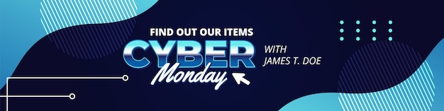 Twitch-Banner-Vorlage für Cyber Monday