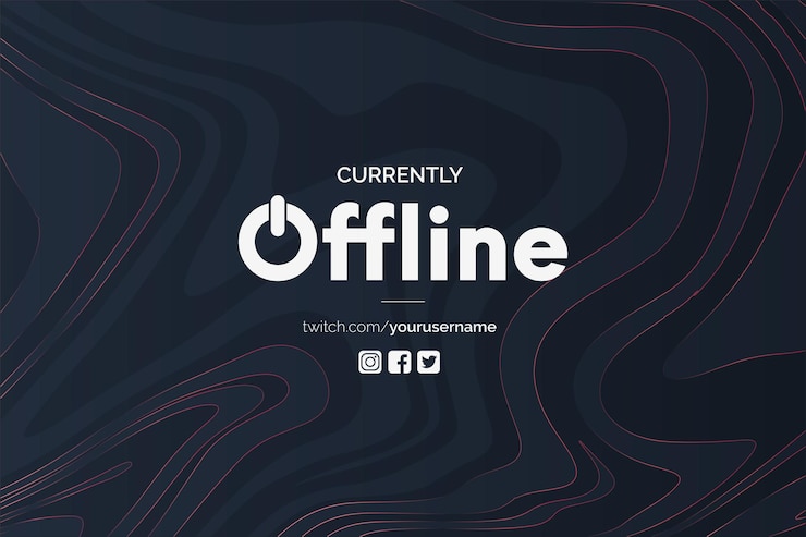 Kostenlose Vektor twitch-offline-banner mit abstrakten formen