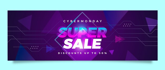 Kostenloser Vektor twitter-header-vorlage für cyber monday