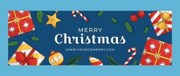 Twitter-Header-Vorlage für die Weihnachtsfeier