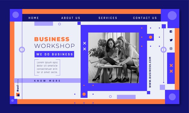 Twitter-Zielseite für Business-Workshops