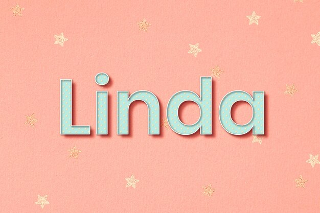 Kostenloser Vektor typografievektor des weiblichen namens linda