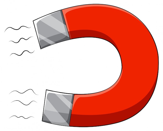 U-förmiger Magnet mit zwei Polen