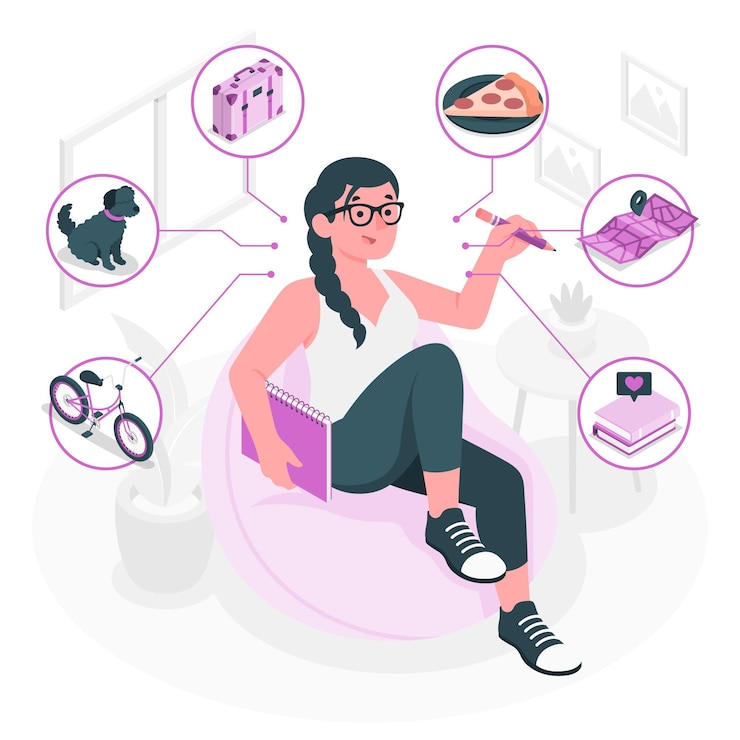 Kostenlose Vektor über mich konzeptillustration