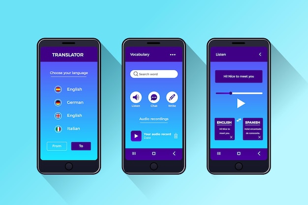 Kostenloser Vektor Übersetzer app