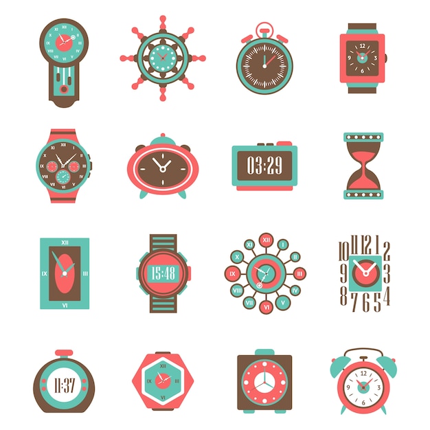 Uhr icon set