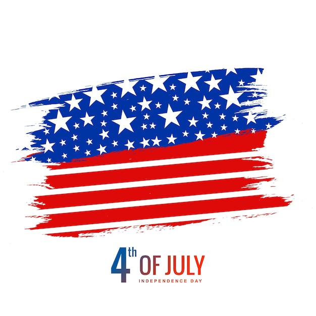 Kostenloser Vektor unabhängigkeitstag 4. juli hintergrund der amerikanischen flagge