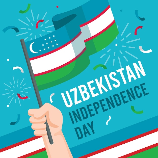 Kostenloser Vektor unabhängigkeitstag des usbekistan-konzepts