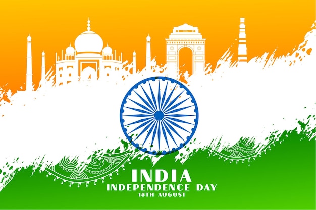 Unabhängigkeitstag von indien illustration hintergrund