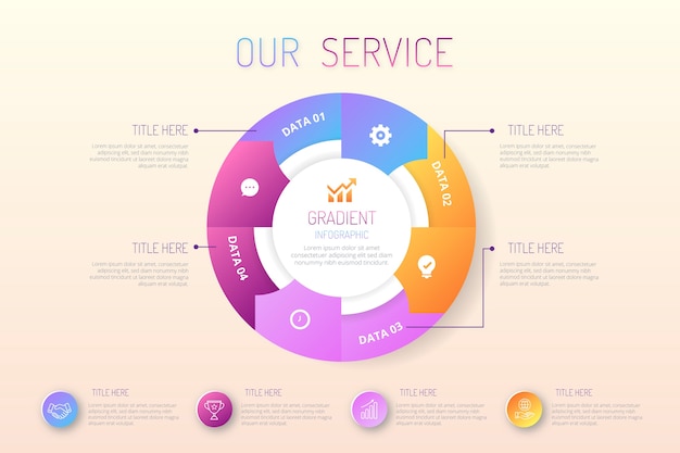 Unsere dienstleistungen infografik-design