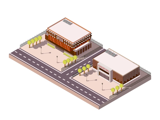 Unterhaltungsplätze Isometric Set