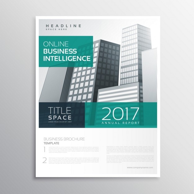 Unternehmen business-broschüre template-design mit gebäuden im a4-format