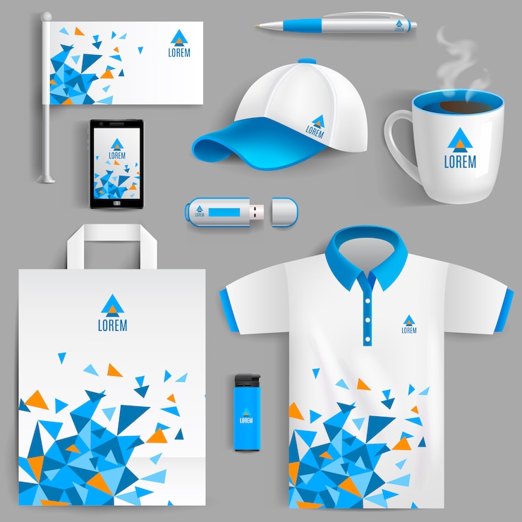 Kostenlose Vektor unternehmensidentität blau