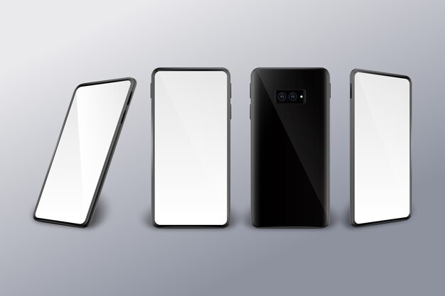 Unterschiedliche realistische Perspektive eines Smartphones