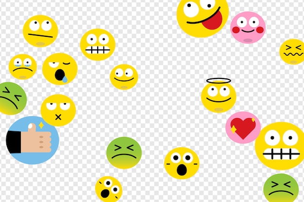 Kostenloser Vektor unterschiedlicher emoji-satz