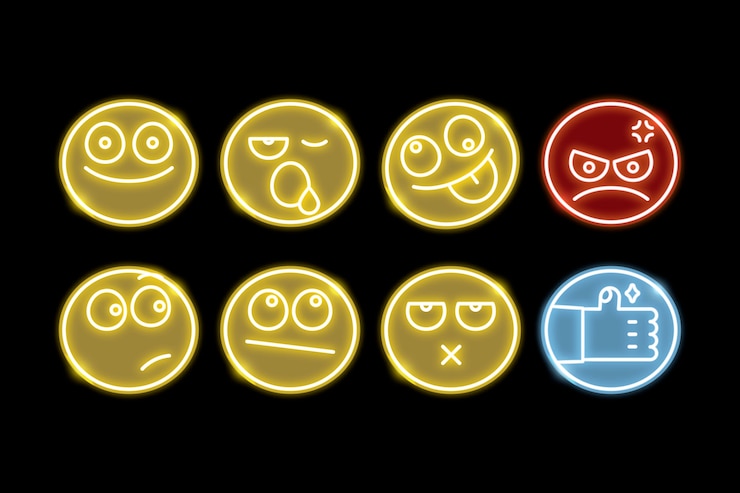 Kostenlose Vektor unterschiedlicher emoji-satz