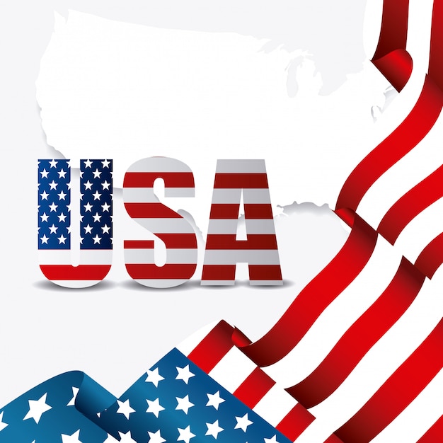 USA Design. Unabhängigkeitstag 4. Juli