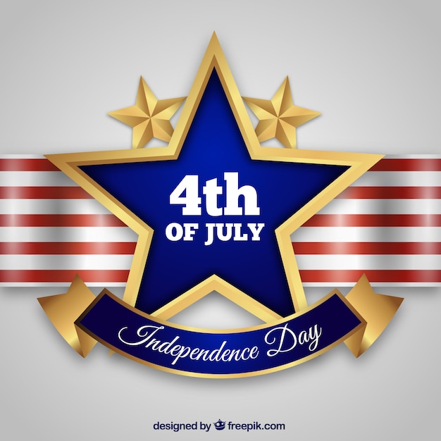 USA-Unabhängigkeitstag mitgoldenen Sternen