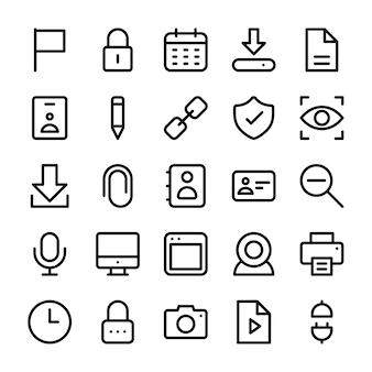 User interface line icon pack