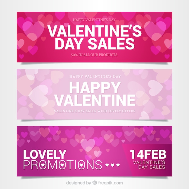 Valentine angebot banner pack