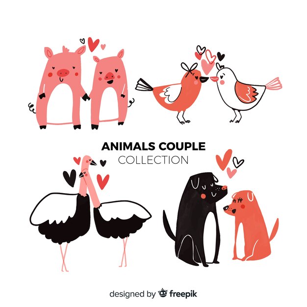 Valentine Tierpaarsammlung
