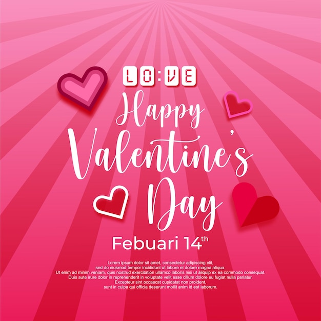 Valentine39s day instagram oder social media post template rotes licht