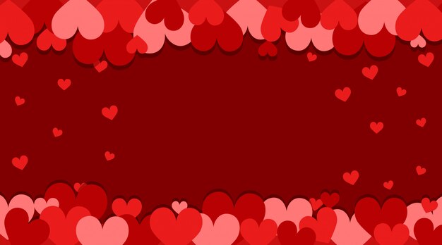 Valentinsgrußthema mit den roten und rosa Herzen