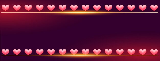 Valentinstag-banner mit herz-border-design