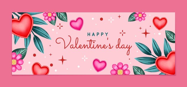 Valentinstag-Feier-Social-Media-Cover-Vorlage