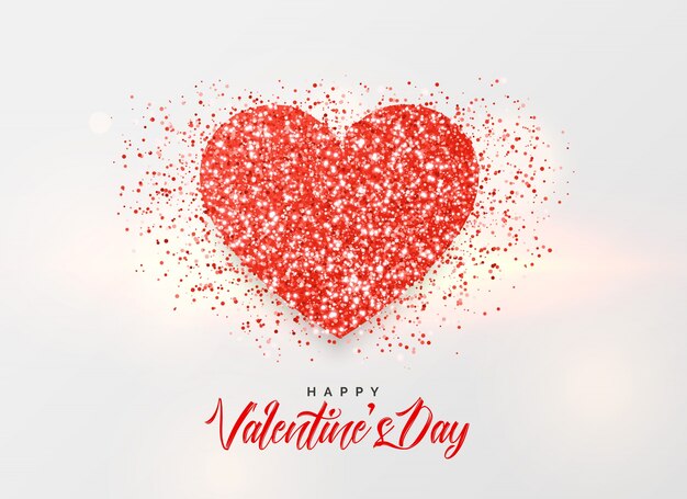 Valentinstag Hintergrund mit Glitzer Herz Design