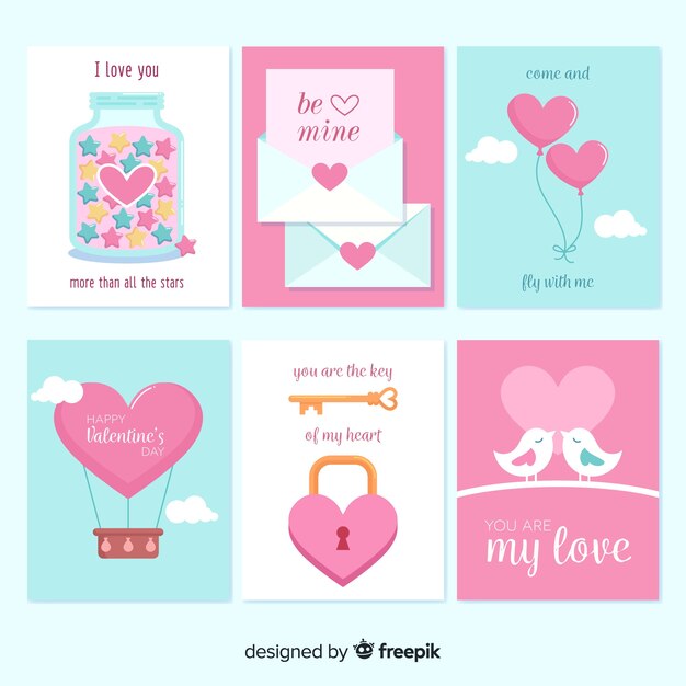 Valentinstag-Kartensammlung