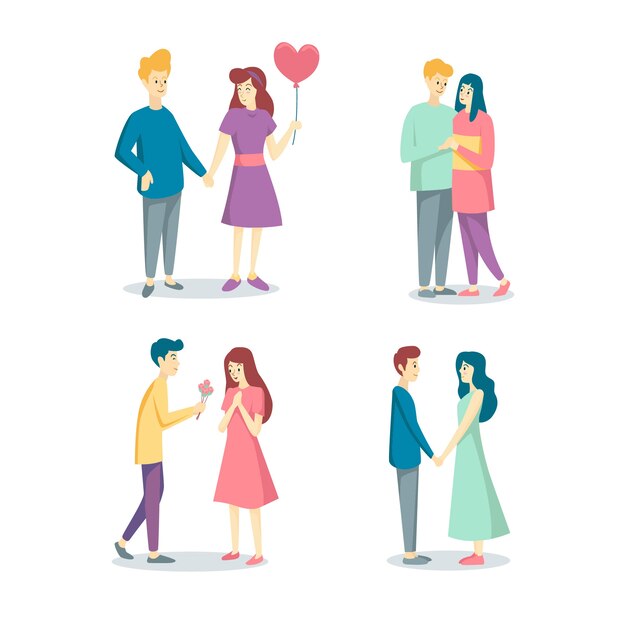 Valentinstag paar Sammlungskonzept