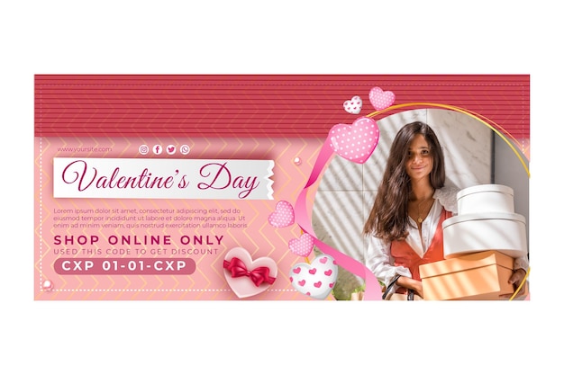 Valentinstag verkauf banner vorlage