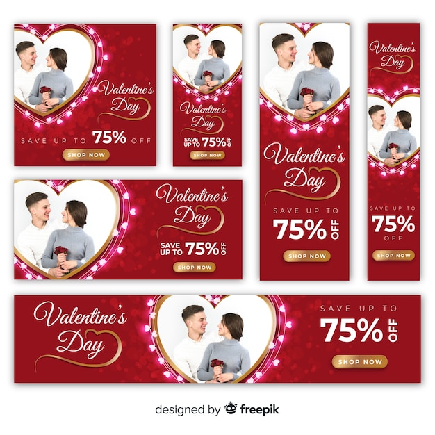 Valentinstag-web-banner collectio