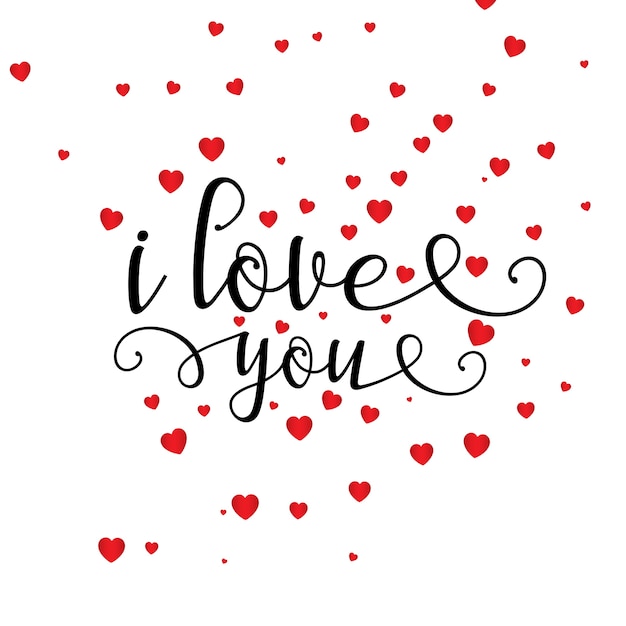 Valentinstagherzhintergrund mit dekorativem Text