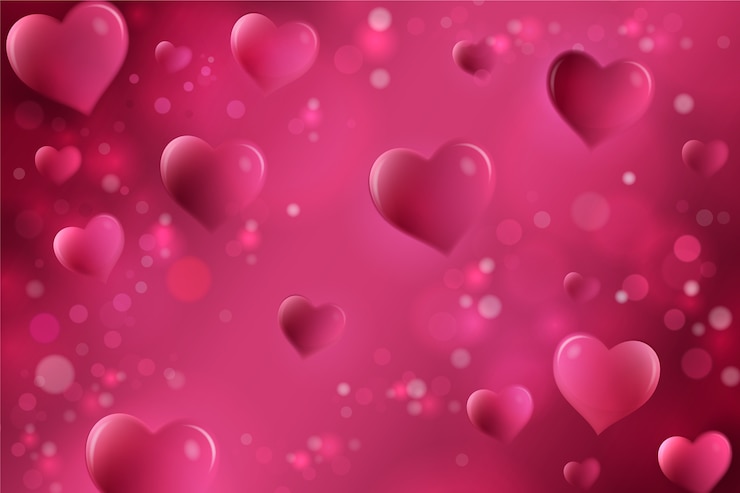 Kostenlose Vektor valentinstaghintergrund im flachen design