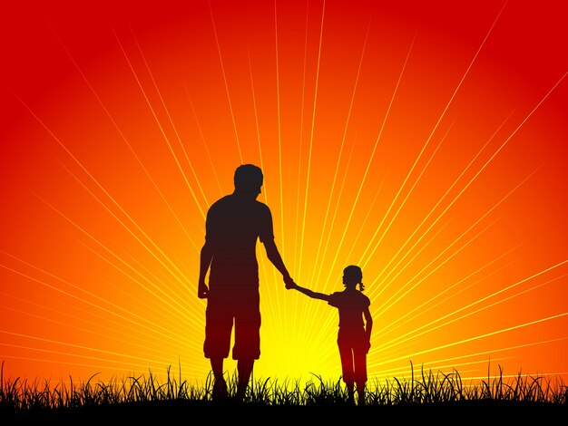 Vater und Tochter
