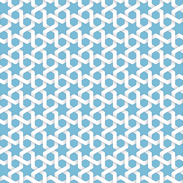 Vector abstract geometrischen islamischen Hintergrund. Basierend auf ethnischen muslimischen Ornamenten. Verflochtene Papierstreifen. Eleganter Hintergrund für Karten, Einladungen etc.