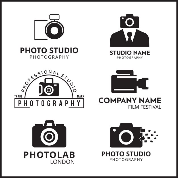 Vector Black Icons für Fotografen 6