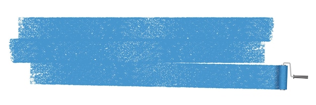 Kostenloser Vektor vector blue roller malerei illustration mit grunge textur isoliert auf einem weißen hintergrund