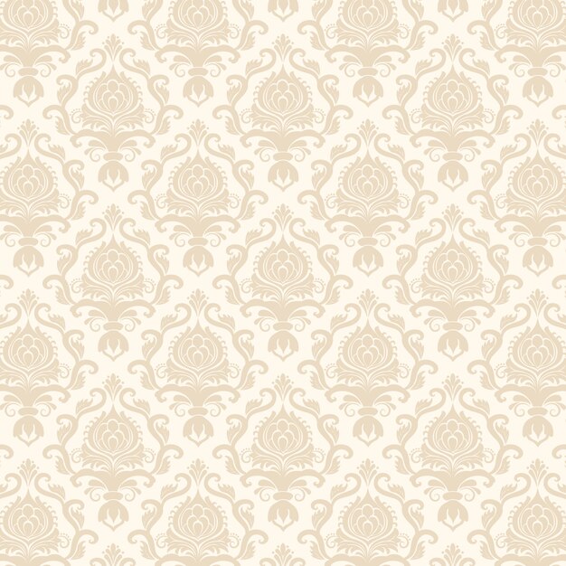 Vector Damast nahtlose Muster Hintergrund. Klassische Luxus altmodische Damast Ornament, royal victorian nahtlose Textur für Tapeten, Textil, Verpackung. Exquisite Blumen-Barock-Vorlage.