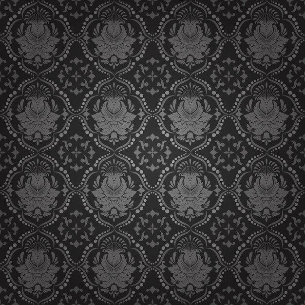 Vector Damast nahtlose Muster Hintergrund. Klassische Luxus altmodische Damast Ornament, royal victorian nahtlose Textur für Tapeten, Textil, Verpackung. Exquisite Blumen-Barock-Vorlage.