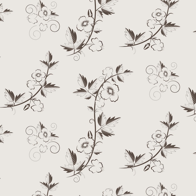 Kostenloser Vektor vector retro blumenmuster mit blumen