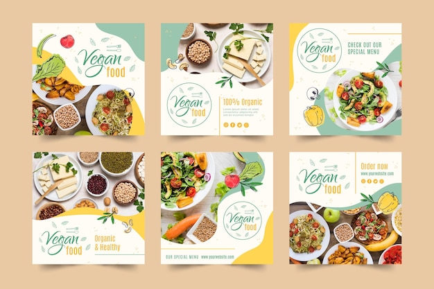 Vegan Food Instagram Post Vorlage