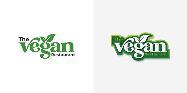 Veganes typografie-logo-design