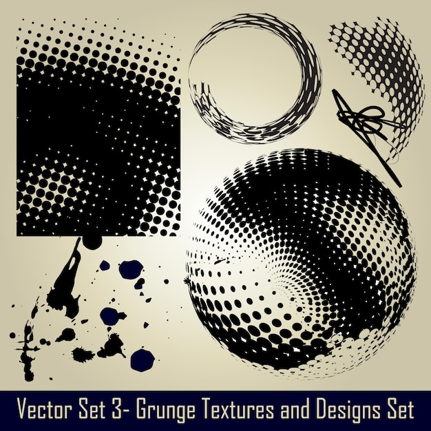 Vektor abstrakte grunge-set-elemente und design