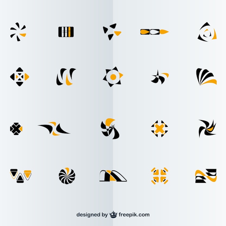 Kostenlose Vektor vektor abstrakte logos kostenlos eingestellt
