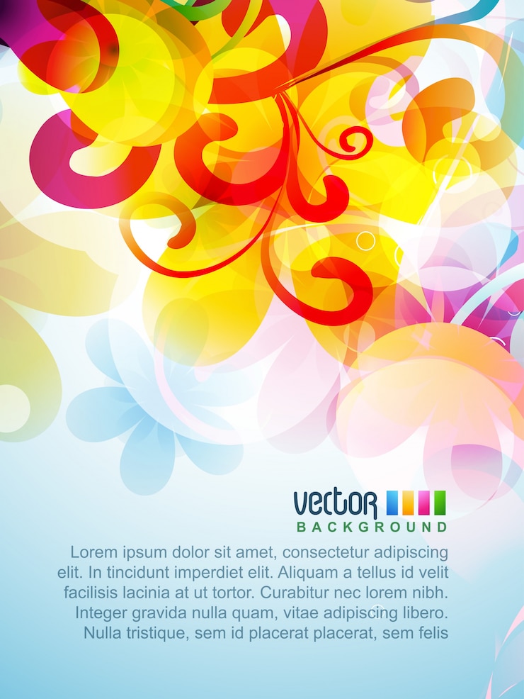 Kostenlose Vektor vektor bunte blumengrafikentwurf