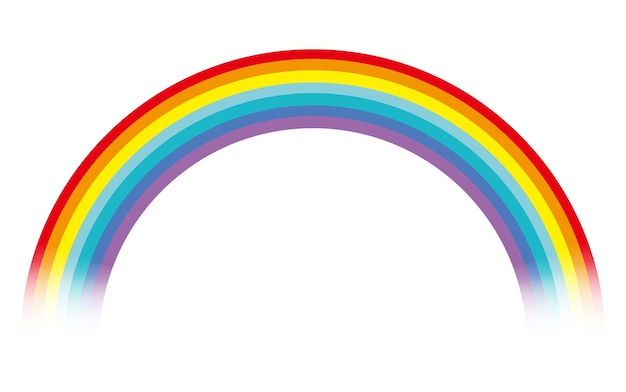 Kostenloser Vektor vektor, buntes, regenbogen, abbildung, freigestellt, auf, a, weiß, hintergrund.