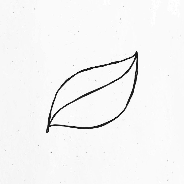 Kostenlose Vektor vektor-clipart: schwarz-weiß-blatt